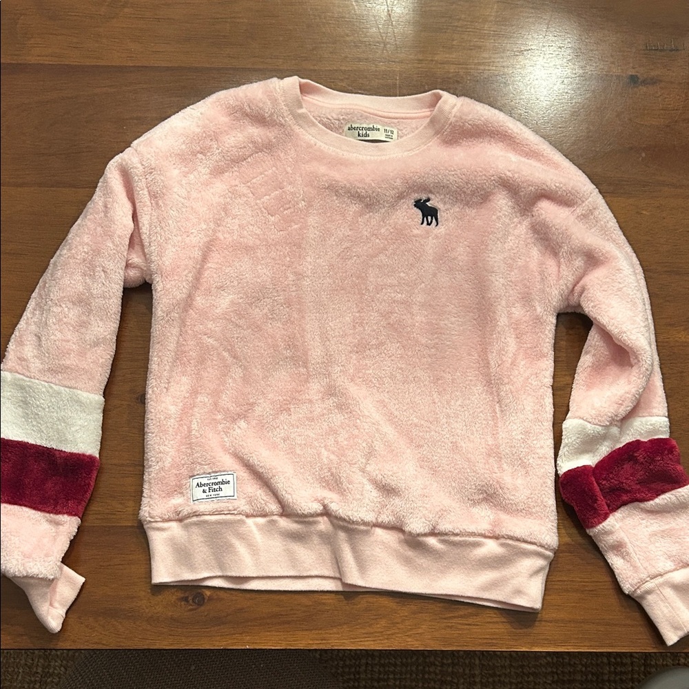 Abercrombie & Fitch Light Pink Fleece Crew Neck